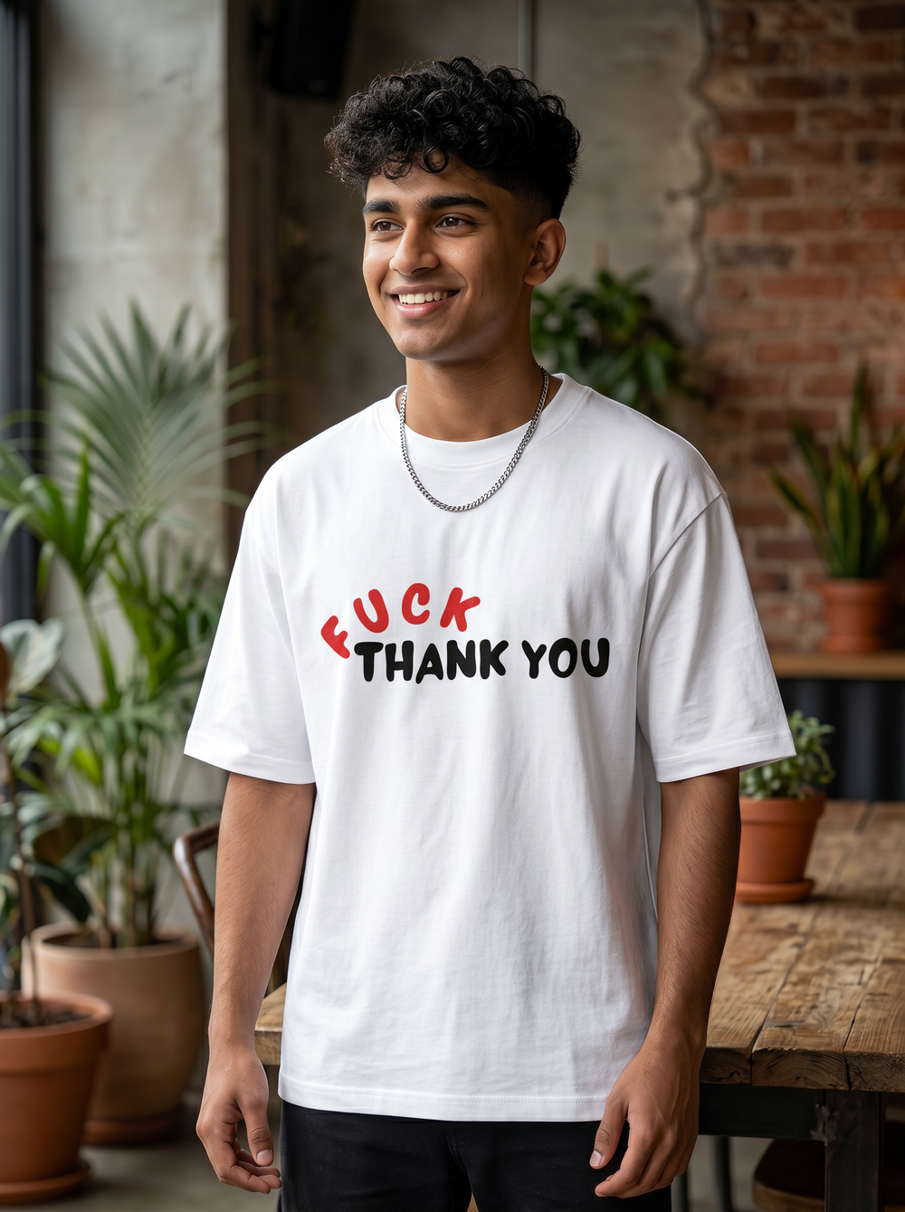 Fuck Thank You Oversized T-Shirt