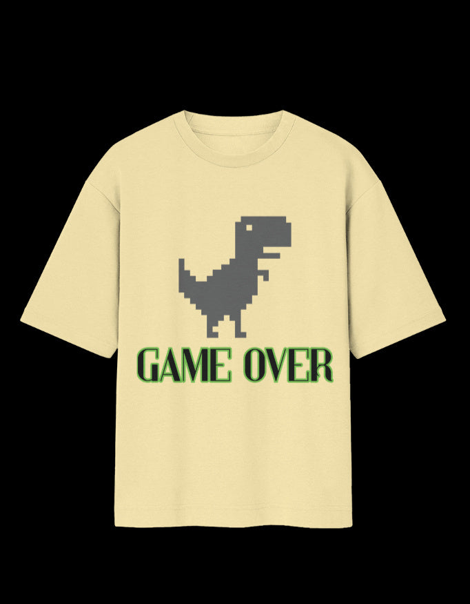 Game Over Dinosaur Oversized T-Shirt